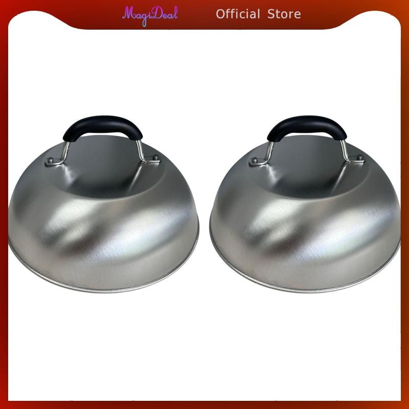 Magideal Round Basting Steaming Cover Cheese Melting Dome Grill Dome Cover for Patties Outdoor BBQ แฮมเบอร์เกอร์เทปันยากิ