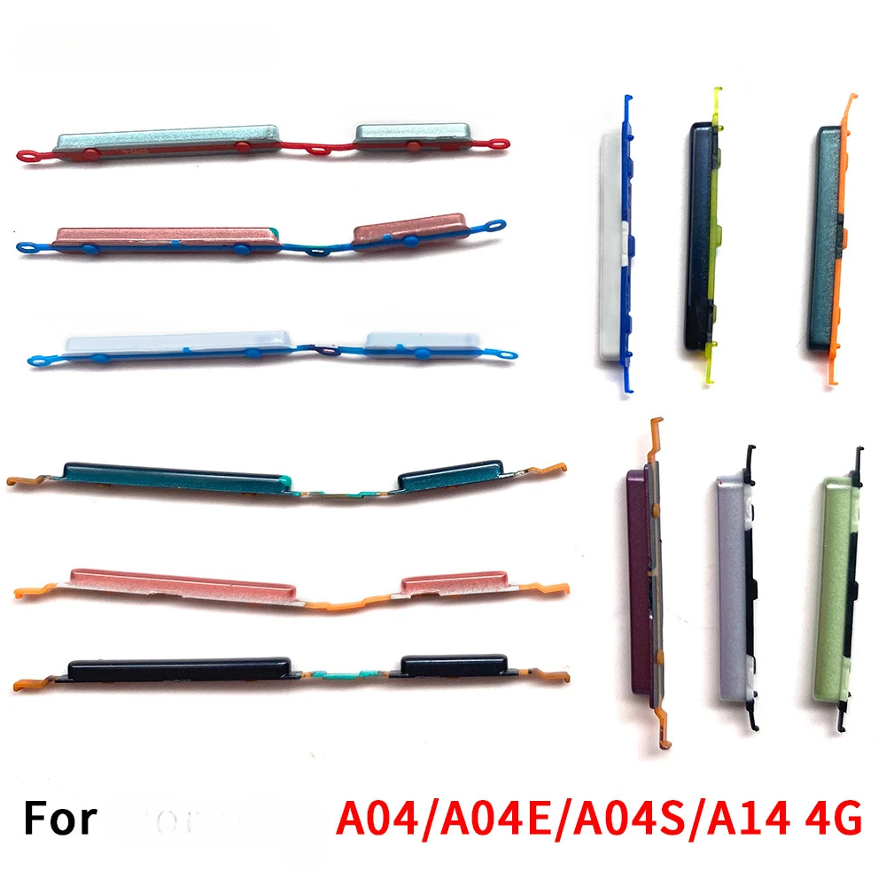 ปุ่มปรับระดับเสียง + ชุดกุญแจเปิด/ปิด Buttton สําหรับ Samsung A04 A04E A04S A14 อะไหล่ทดแทน