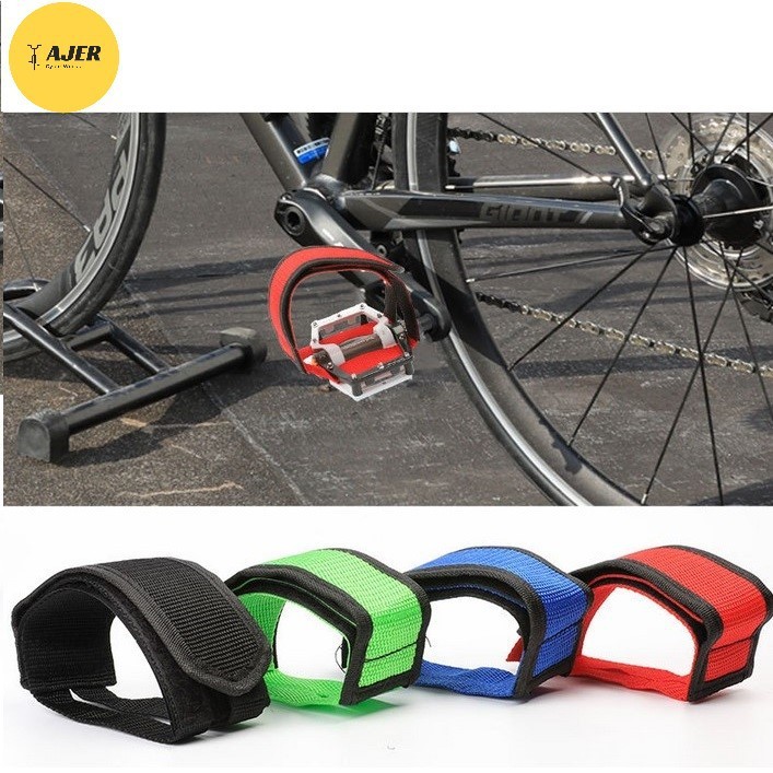 (คู่) Pedal Strap fixie bike คลิปหนีบนิ้วเท้าคงที่ วัสดุไนลอน