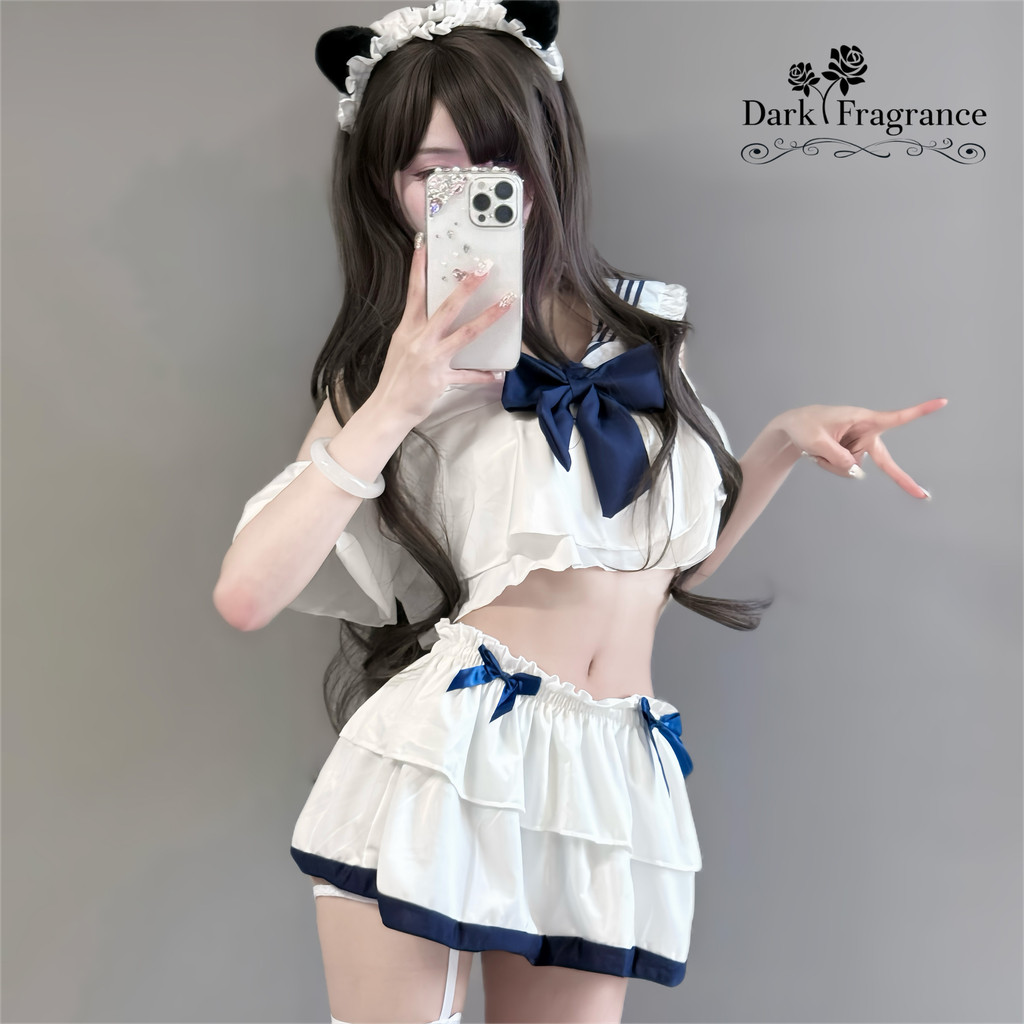 【DarkFangrance】🚚🚚 ชุดคอสเพลย์ ชุดนักเรียนของไก่ไอ การตกแต่งโบว์ สวมใส่สบาย จัดส่งจากประเทศไทย