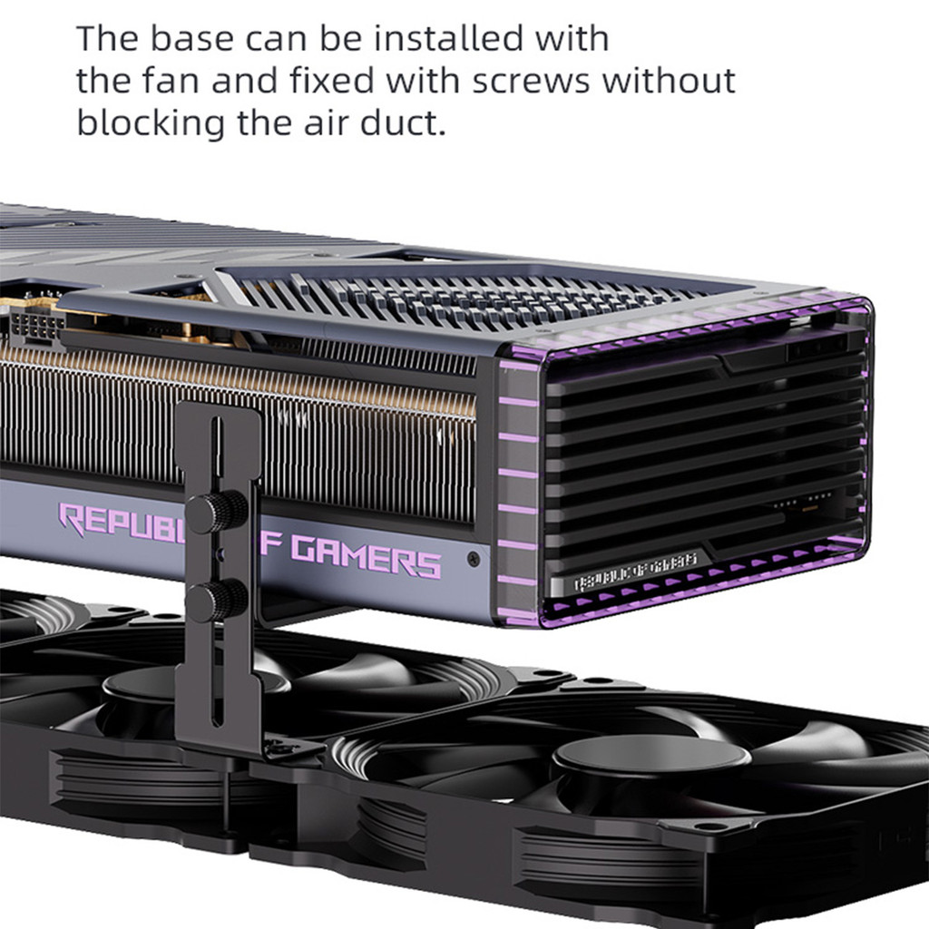Teucer VC-5 แชสซี 12 ซม.ตําแหน่งพัดลมกราฟิกการ์ด 7-100 มม.เลื่อนปรับ GPU Brace การ์ดสําหรับ RTX 4090