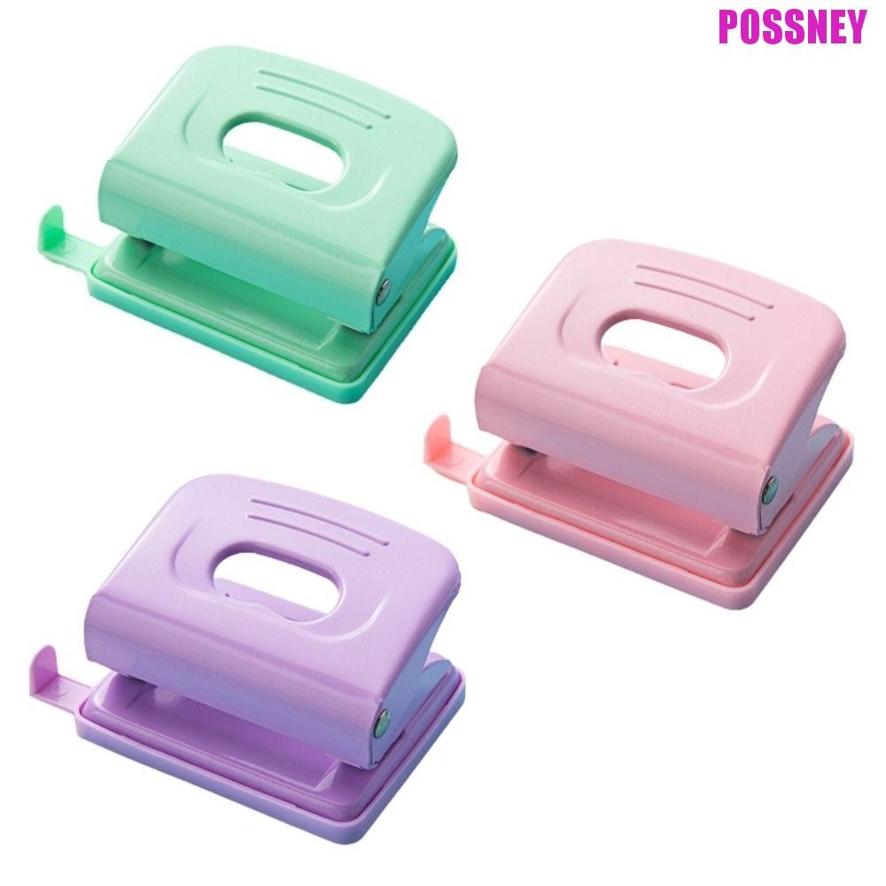 ที่เจาะกระดาษ POSSNEY งานฝีมือ|เดลี่เอกสารเจาะรู 2 หลุม, อัลบั้มภาพ Double Hole เครื่องตัดกระดาษ Ergomonic Handle Scrapbooking Puncher อุปกรณ์สํานักงาน