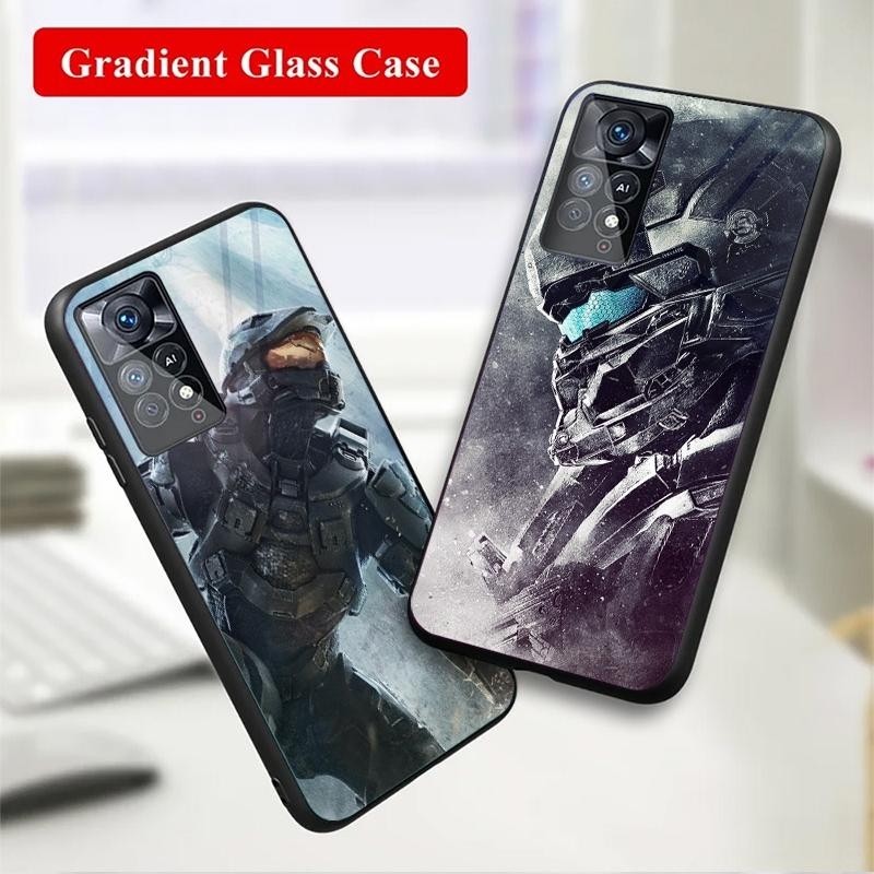 Halo 5 พิมพ์กระจกนิรภัยสําหรับ POCO F3 F4 F5 M5 M6 4G X3 X4 GT X5 X6 X7 X7 PRO 5G ฝาครอบโทรศัพท์