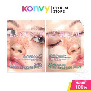 LA GLACE Pads Travel Size 21 Pads ลากลาส โทนเนอร์แพดแบบพกพา (Acne Care Daily Calming/Daily Moisturizing)
