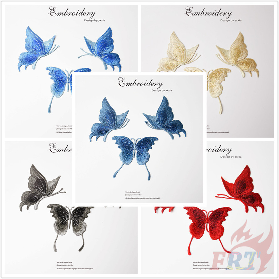 1ชิ้น ✿ แพทช์เย็บปักถักร้อยที่ละลายน้ําได้ผีเสื้อที่มีสีสัน ✿ Diy เย็บบนป้ายแพทช์อุปกรณ์เครื่องประดับ