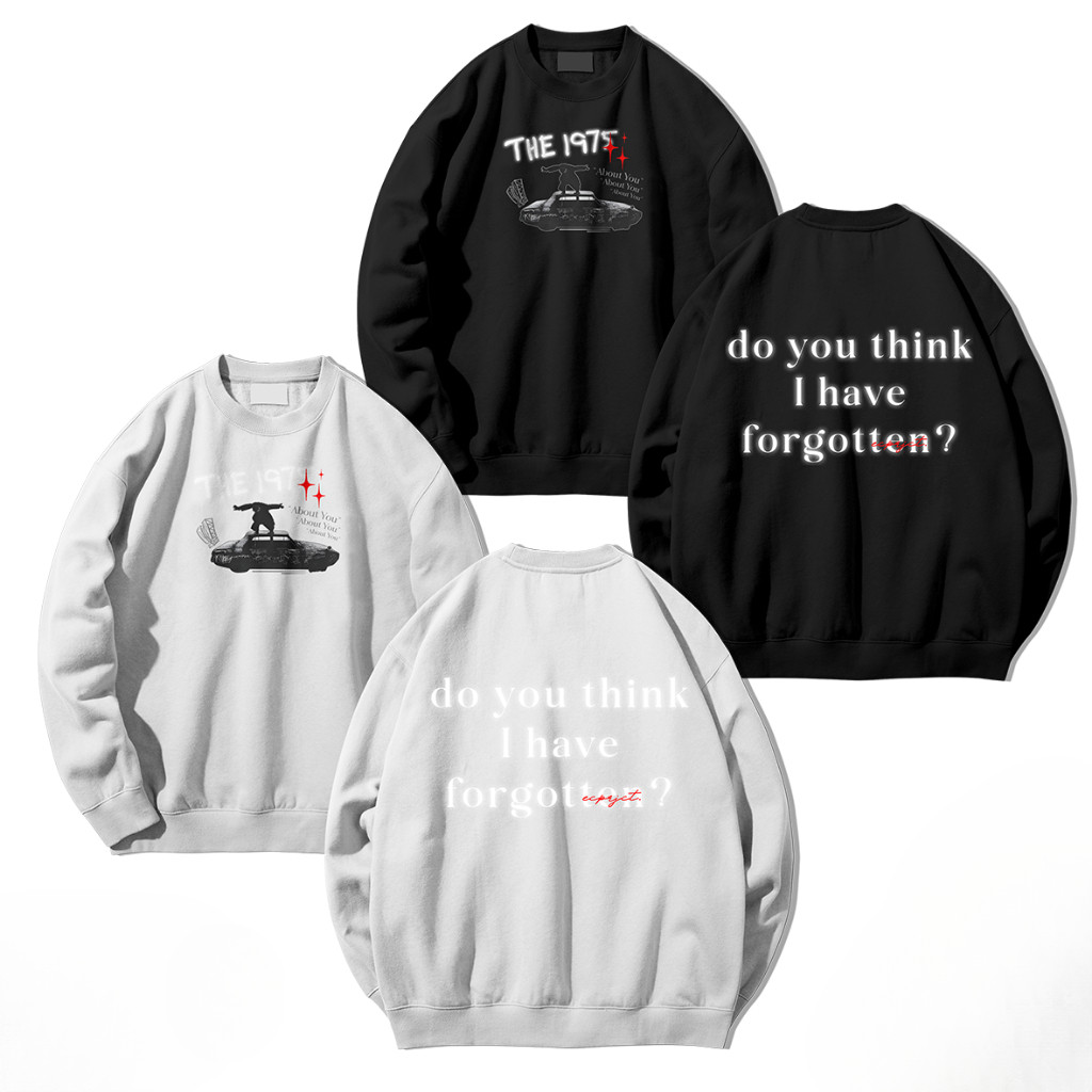 🔥ผ้าฝ้าย Hoodie👕 [REFLECTIVE Crewneck LIMITED] CREWNECK ABOUT YOU THE 1975 V2 - CREWNECK COTTON FLEE