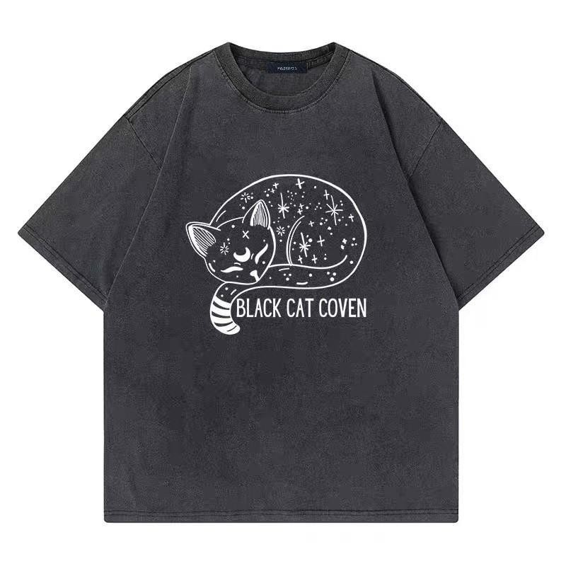 Oversize เสื้อยืดแขนสั้นคอกลม 🔥เกาหลี🔥 SXT0073 สไตล์วินเทจ ผ้าฝ้าย 100% ทรงหลวม ใส่สบาย ไม่ต้องรีด แ