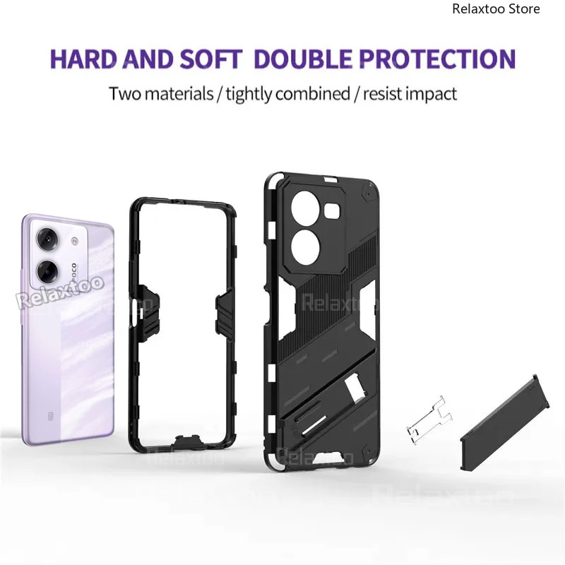 Pocom7 Pro 5GเกราะกันกระแทกสําหรับXiaomi POCO M7 M7Pro PocoM7 Pro PocoM7Pro 5Gเคสโทรศัพท์แฟชั่นAnti-Fall Hardป้องกันปกหลังวงเล็บStentกรณีเชลล์ ราคา ถูกที่สุด ดีลบีเคเค แกลเลอรีภาพที่ 8