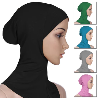 ผู้หญิงมุสลิม Underscarf Modal Hijab ยืดคลุมทั้งหมดผ้าคลุมไหล่อุปกรณ์เสริม