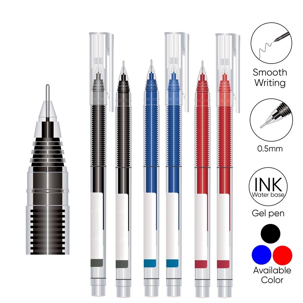 อินเทรนด์Stuff.id Quick-Drying Gel Pen Mini Tip 0.5mm Roller Pen/Liquid Ink Pen Tip S083