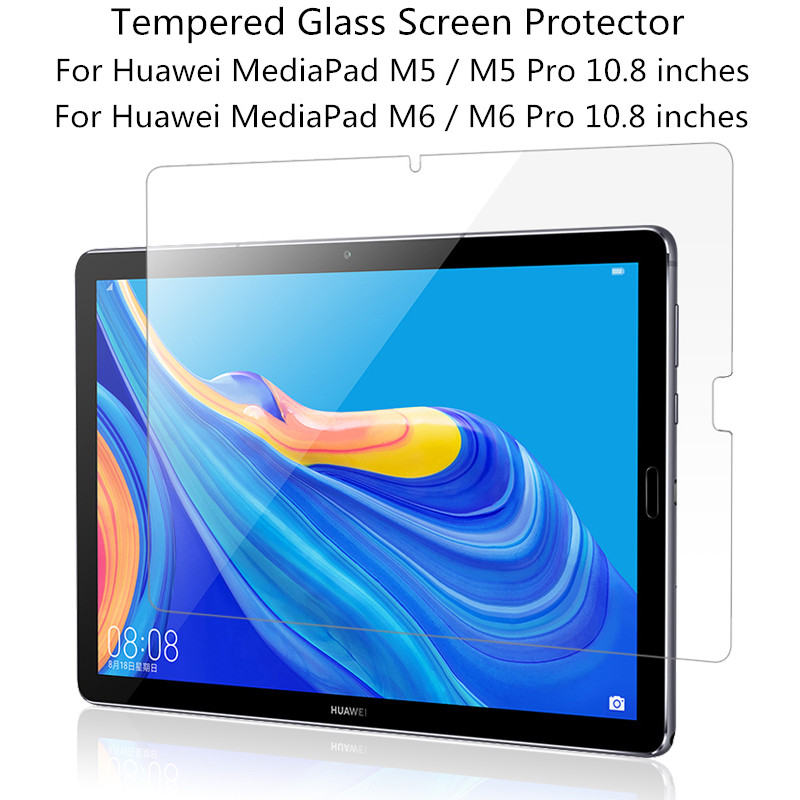 1-2 ชิ้นคลุมทั้งหมด HD ฟิล์มกระจกนิรภัยใสสําหรับ Huawei MediaPad M6 Turbo M5 Pro M3 Lite 8 8.4 10.1 10.8 นิ้วป้องกันการระเบิดแท็บเล็ตป้องกันหน้าจอฟิล์มแก้วแสงสีฟ้า