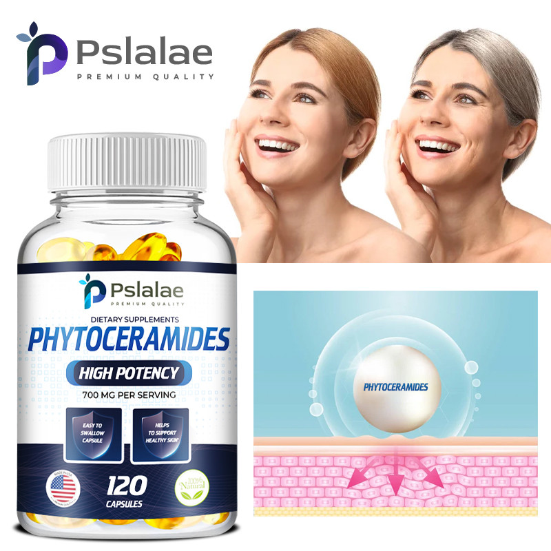 แคปซูล Pslalae Phytoceramides, เซราไมด์จากพืชที่มีศักยภาพ, ผิวไฮเดรชั่น & ความยืดหยุ่น, สูตรต่อต้านวัย