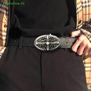 Peacellow Retro Cross Buckle นูนเข็มขัดผู้ชาย Y2k Punk เข็มข…