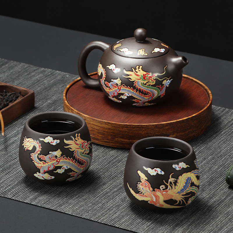 Zisha Xishi Pot Fengming Pot ร้องเพลงกาน้ําชาเครื่องชงชาบริษัทเหตุการณ์เปิดของที่ระลึก