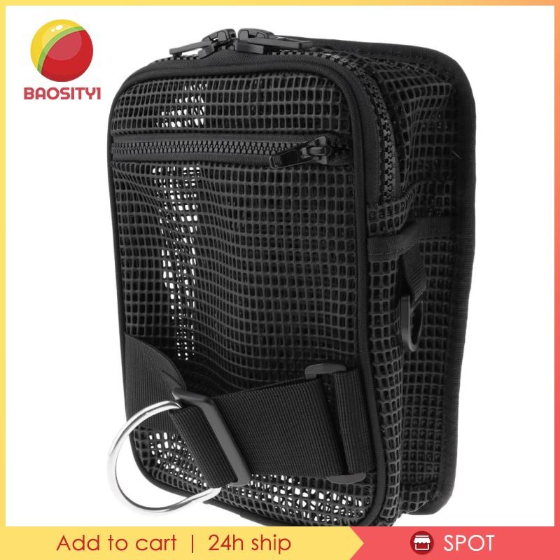 [Baosity1] Scuba Diving Mesh Gear Bag Zip Pocket for Dive Reel SMB Hook Equipment