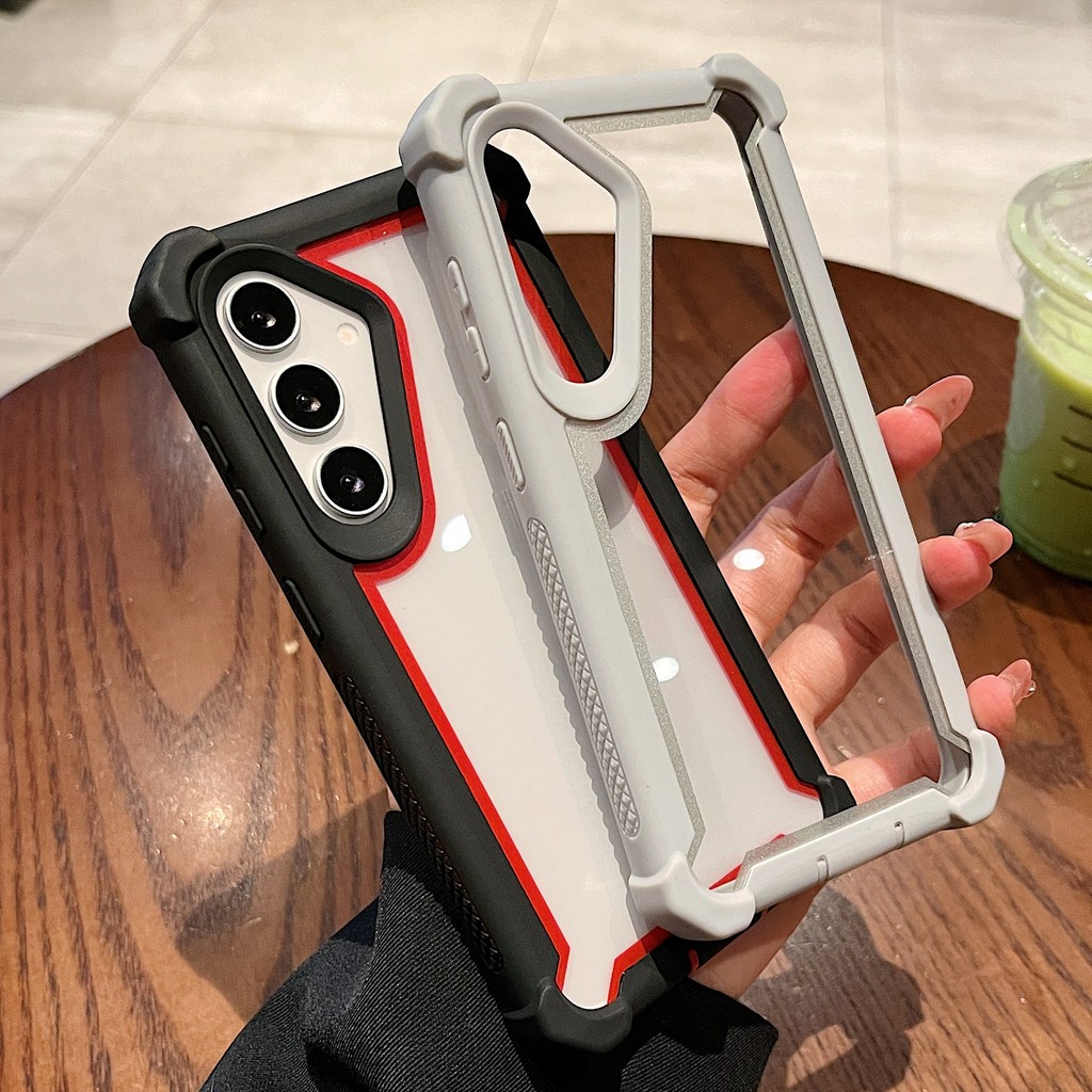 SAMSUNG เคสโทรศัพท์สําหรับSamsung A06 A16 A36 A56 A15 A35 A55 A24 A54 A12 A21s A23 A51 2in1 Anti Dropเลนส์ป้องกันถุงลมนิรภัยฝาครอบ