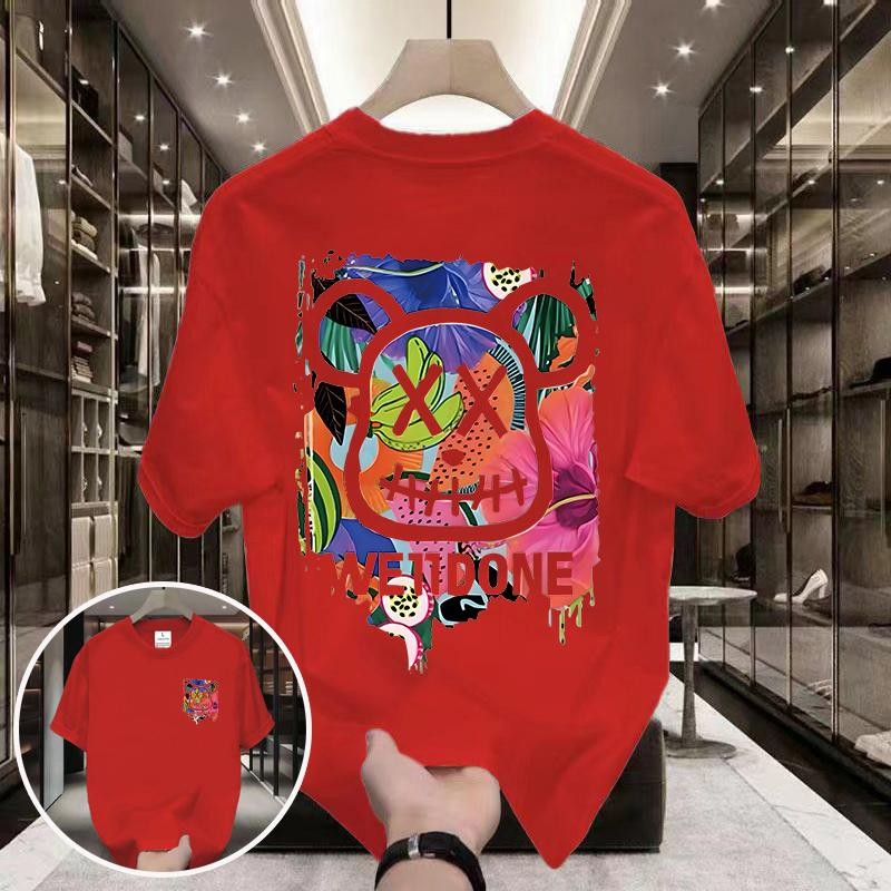 (จัดส่งตลอด 24 ชั่วโมง)Woo Right เสื้อยืดผ้าฝ้ายสำหรับผู้ชายรุ่นใหม่ แบบพิมพ์ลายแฟชั่น สั้นแขน เสื้อที่เข้ากับทุกสไตล์