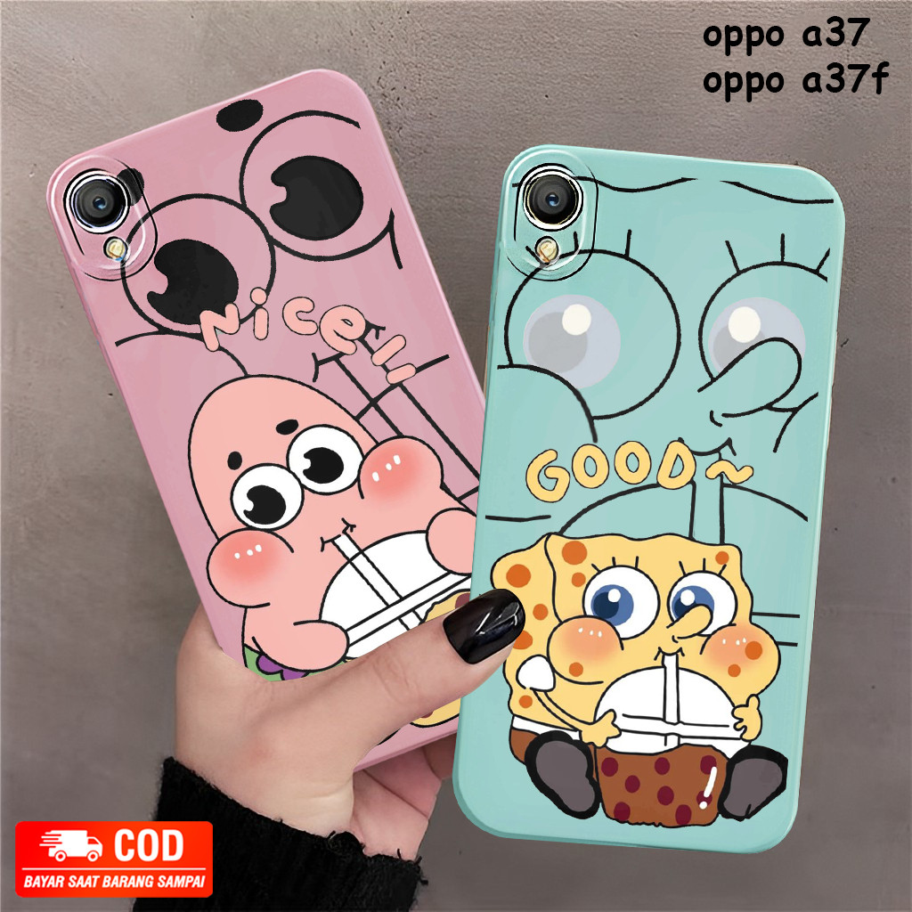 Vvipcase - Soft Silicon Case Oppo A37/A37F Silicone Oppo - Cartoon Spongebob Fashion Case - All Type