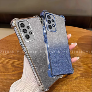 กันกระแทกเคสสําหรับ Samsung A32 A52 A52S A53 A73 4G 5G เคสโทรศัพท์ 2025 กระดาษแวววาวโปร่งใสใหม่ softcase SZ10