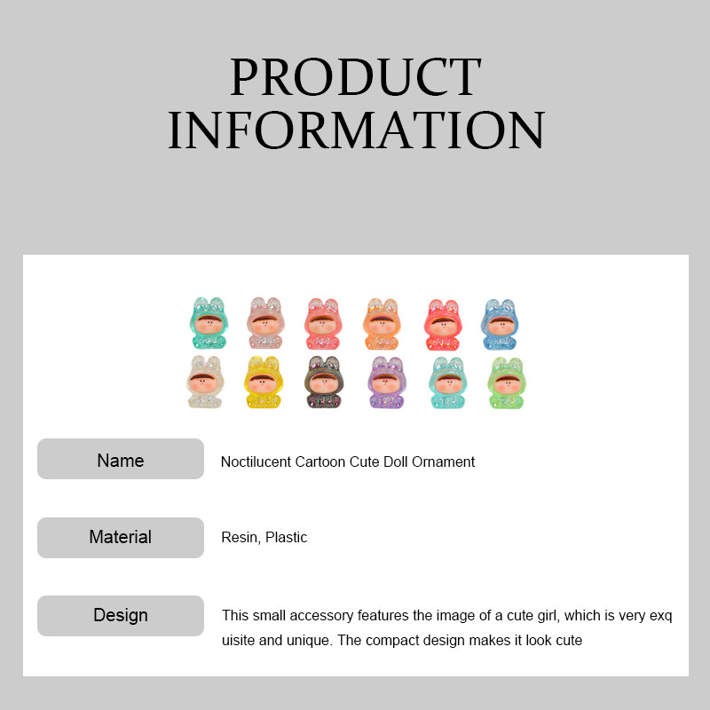COD 1 ชิ้น Luminous Glow Mini Bunny 3D เรซิ่น Charms สําหรับ DIY ราคา ถูกที่สุด ดีลบีเคเค แกลเลอรีภาพที่ 8