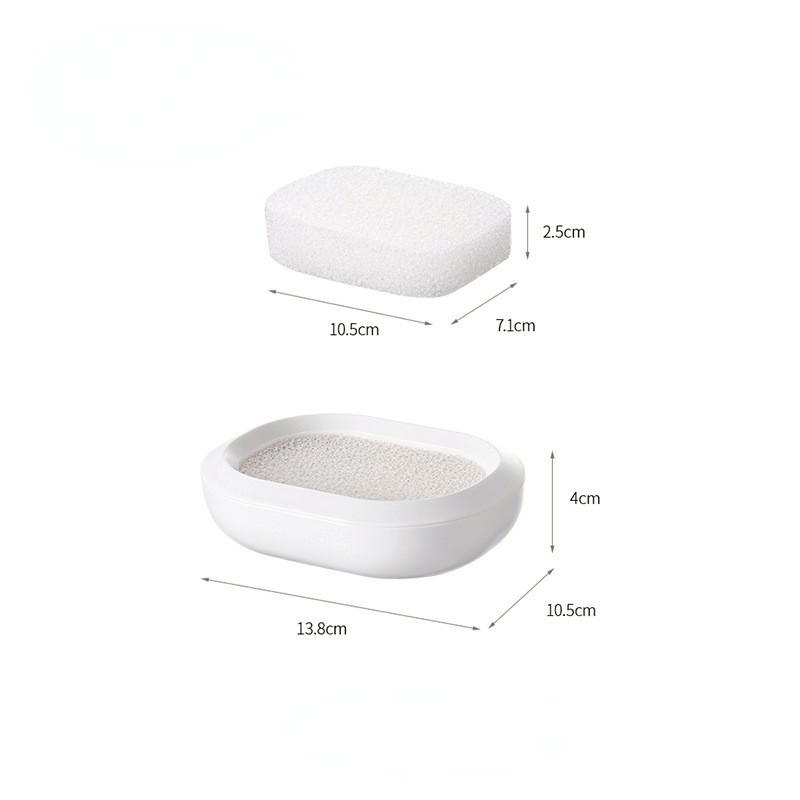 【HOMUHOME ホーム】LX09 กล่องวางสบู่อเนกประสงค์ ป้องกันสบู่ละลาย แห้งไว ป้องกันน้ำขัง S19 GB LEYIX - รูปที่ 6