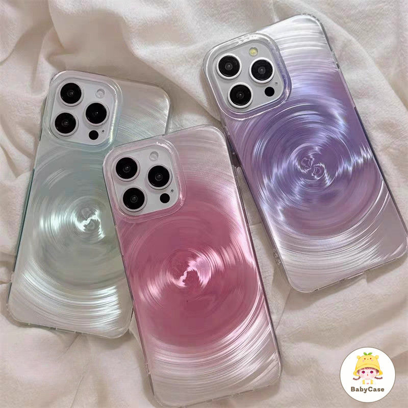 เคสไอโฟน13 สำหรับ iPhone 11 15 13 16 12 14 Pro Max 16 7 8 14 15 Plus XR X XS Max ผ้าคลุมอ่อนกระแสน้ำวนสีสันสดใสสีสันสดใส