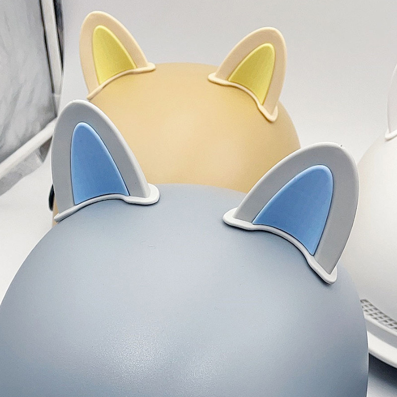 iuggyit สติกเกอร์ ลายการ์ตูนหูแมวน่ารัก 3D กันน้ํา สําหรับติดตกแต่งหมวกกันน็อครถจักรยานยนต์ไฟฟ้า