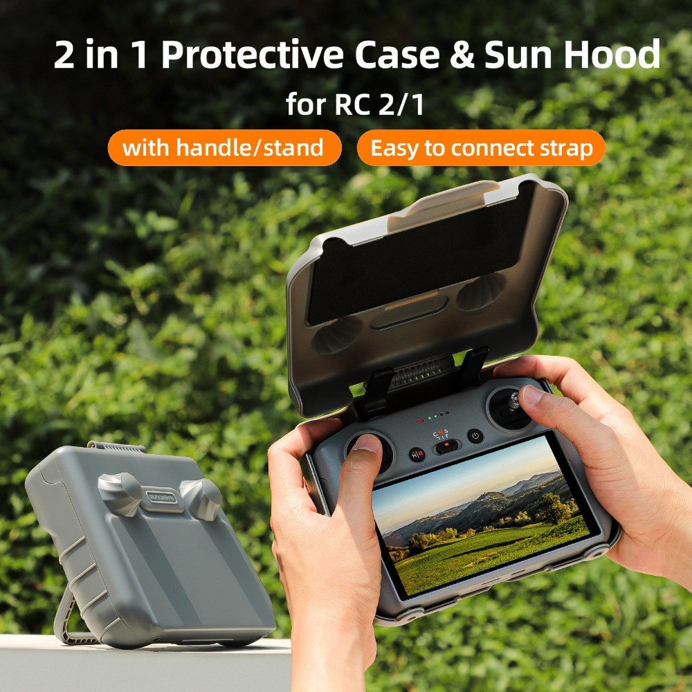 สําหรับ DJI FLIP/NEO/Mini 4 Pro เหมาะสําหรับกล่องเก็บของรีโมทคอนโทรล DJI RC 2/1, กล่องป้องกันฝาครอบบังแดด