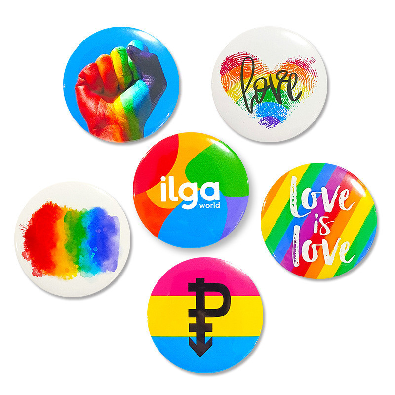เข็มกลัดสายรุ้ง Pride Month LGBTQ เข็มกลัดคู่รัก ลาย Love น่ารัก เครื่องประดับแฟชั่นสำหรับติดเสื้อและกระเป๋า