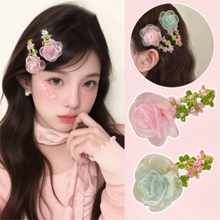 ฝรั่งเศสย้อนยุคลูกไม้โบว์กิ๊บขนาดเล็กผู้หญิงความรู้สึกระดับไ…