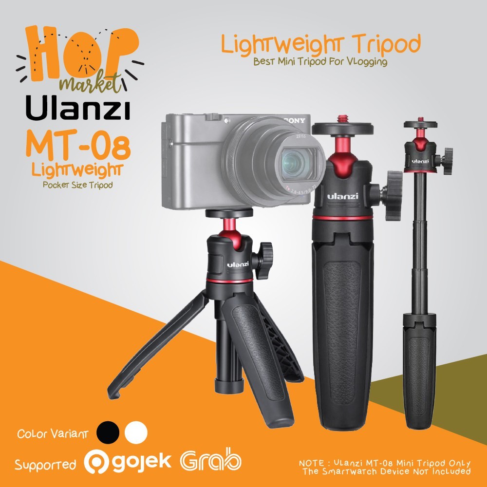 ULANZI MT-08 Mini Extension Pole ขาตั้งกล้อง Vlogging สําหรับกล้อง Mirrorless และสมาร์ทโฟน HP MT08
