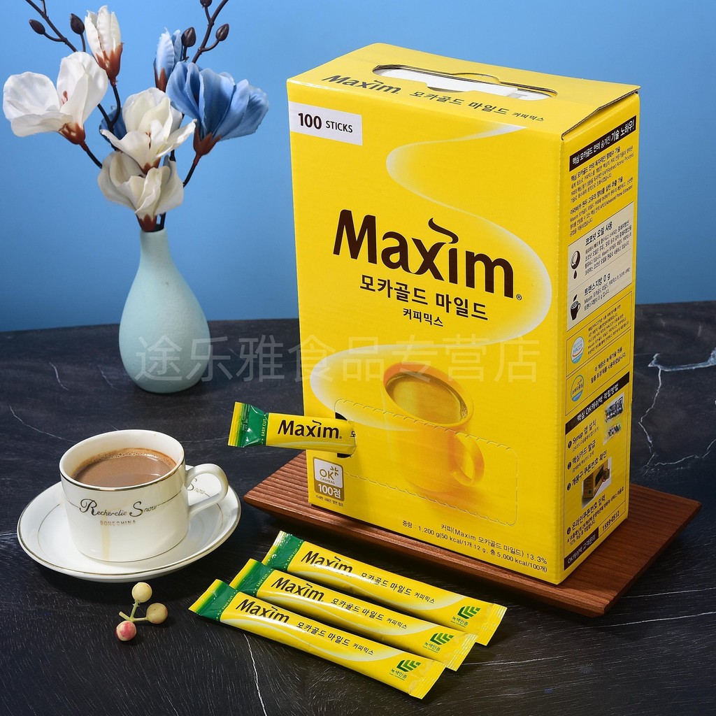Top-products Korea Maxim Coffee Coffee Powder Maxim 3 in 1 Yellow Maxim Mocha Instant 100