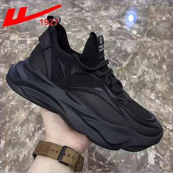 nea sport รองเท้าเพิ่มความสูง รองเท้าผ้าใบผู้ชาย ดึงกลับ1927รองเท้าผู้ชายสีดำระบายอากาศรองเท้าประกัน