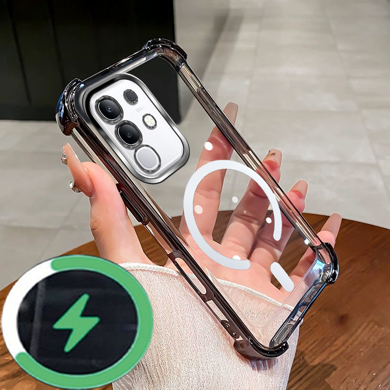 กันกระแทก Case สําหรับ Vivo Y29 4G Y29S Y04 เคสโทรศัพท์ 2025 ใหม่ C-type แผ่นดูดแม่เหล็กเคสนิ่ม SZ32