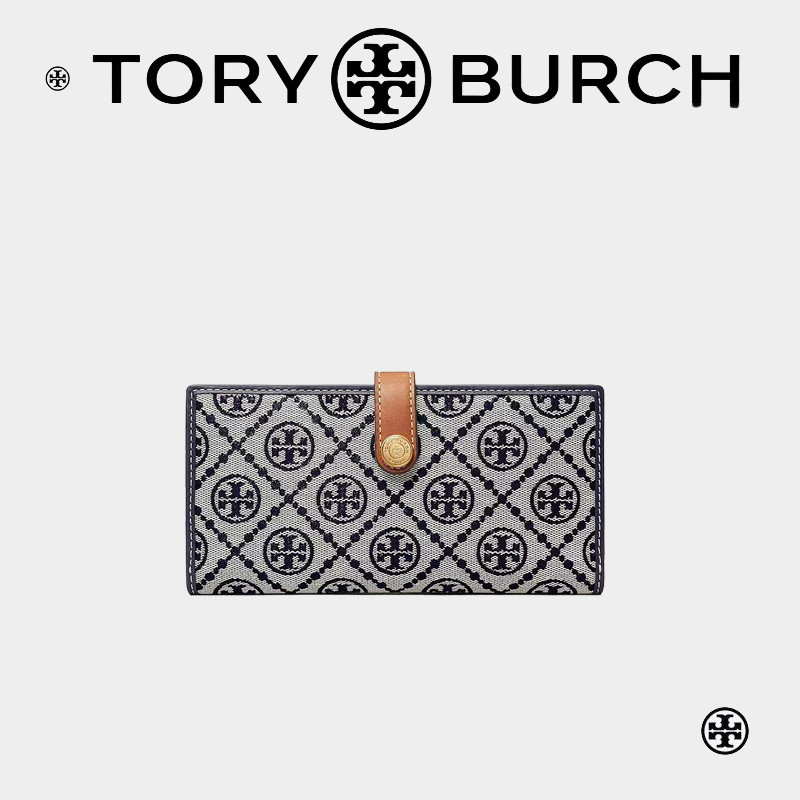 Tory Burch T- Monogram กระเป๋าตัง กระเป๋าผู้หญิง กระเป๋าสตางค์กระเป๋าสตางค์