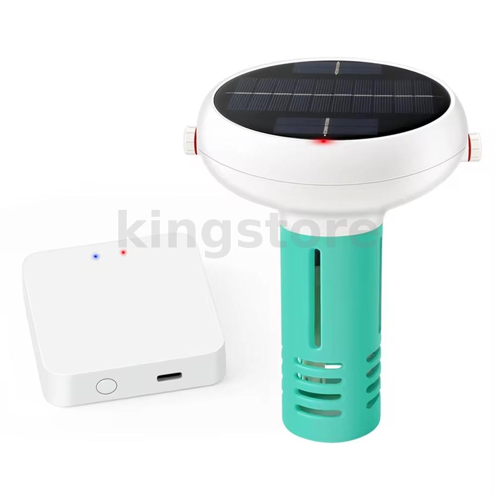 Tuya Zigbee WiFi สระว่ายน้ําเครื่องทดสอบคุณภาพน้ํา 7-in-1 การตรวจสอบ pH คลอรีนความเค็มพลังงานแสงอาทิตย์ USB ชาร์จ App ควบคุม