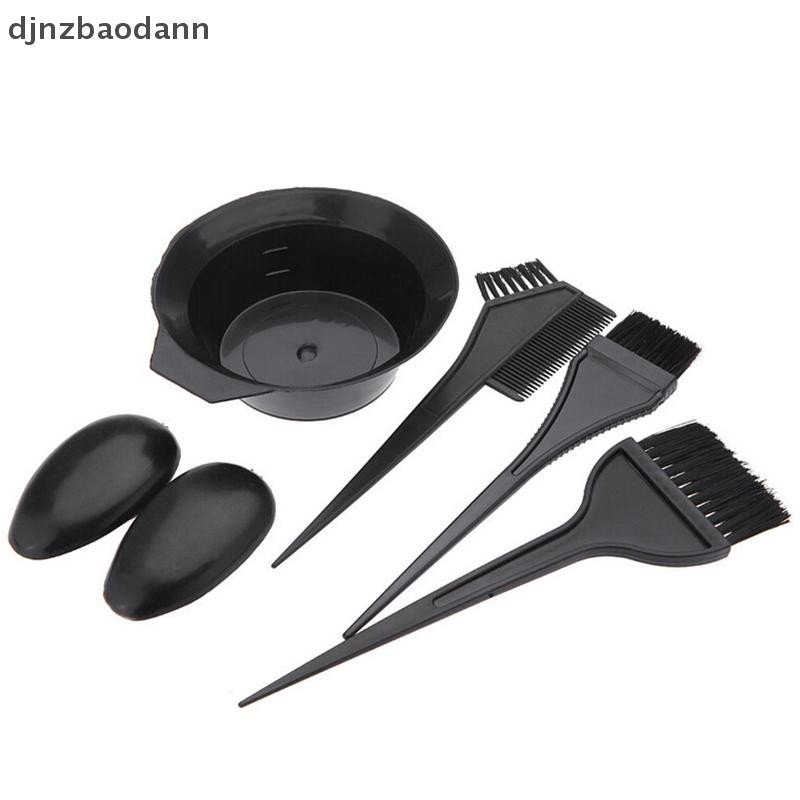 [DJNZ] 5 ชิ้น Hairdressing แปรงชาม Combo Salon สีผม Dye Tint DIY ชุดเครื่องมือชุด NGSS