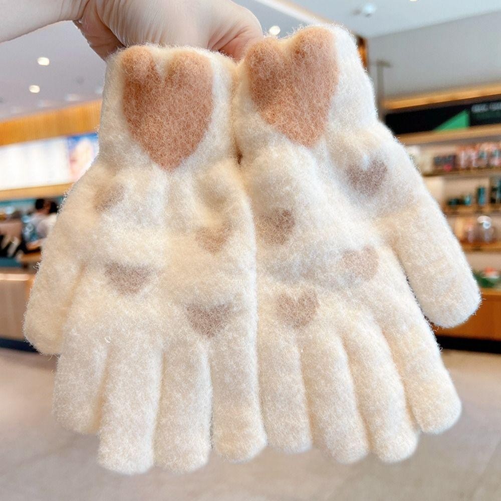 ทามาโต้ เด็กถักถุงมือ,น่ารักเชอร์รี่หนาเด็กเต็มนิ้วถุงมือ,กีฬากลางแจ้งตุ๊กตาฤดูหนาวที่อบอุ่นถุงมือกันลม - รูปที่ 4