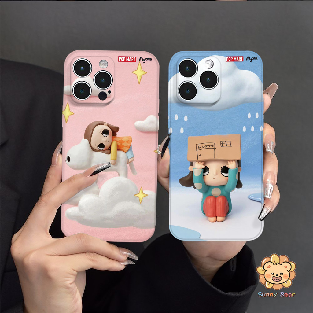 เคสโทรศัพท์iPhone 16 Pro Maxน่ารักนิโยตะ POP MARTซิลิโคนเหลวโทรศัพท์มือถือกรณีfull-bodyป้องกันกันกระแทกtpuยางนุ่มสําหรับiphone 16 Pro Max 7plus 11 14 15 12 13 Pro Max 7 8 Plus XR XS