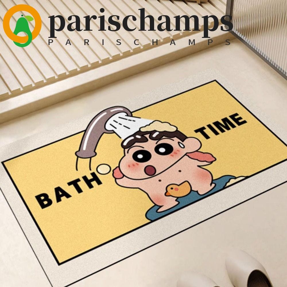 พรมปูพื้น ปารีสCHAMPS, เสื่ออาบน้ําน่ารักไดอะตอมไมต์, พรมยาวลายการ์ตูนกันลื่นที่ทนต่อสิ่งสกปรกที่ดูดซับได้ดีเยี่ยมในครัวเรือน
