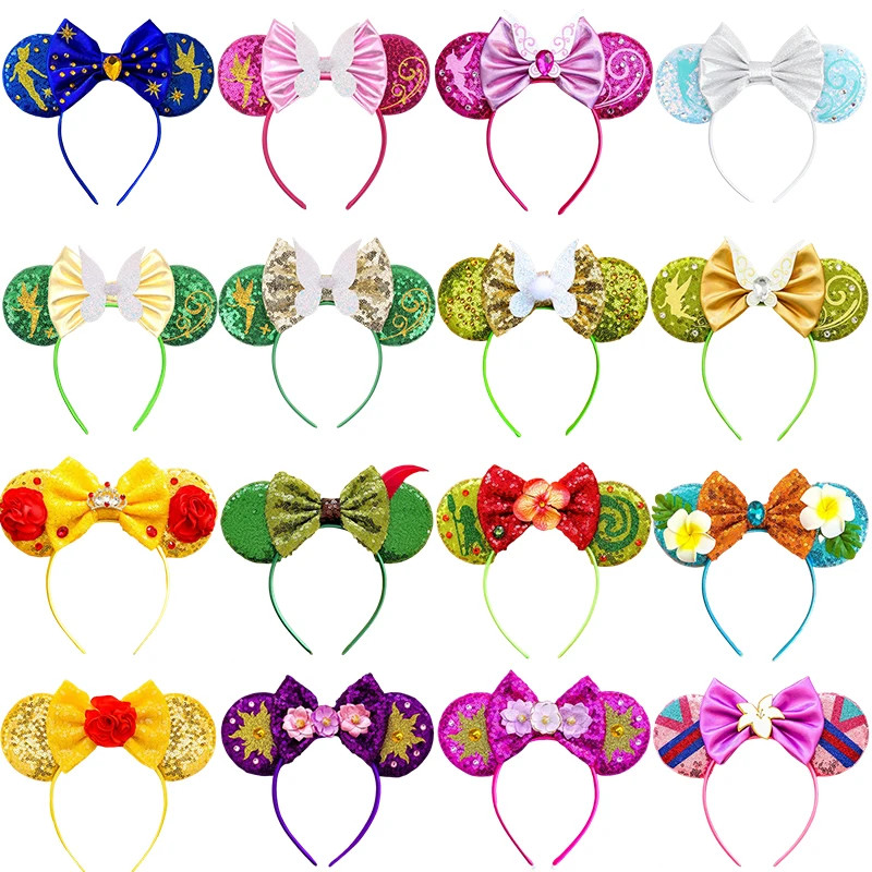 หู Headband ลาย Disney Mickey Mouse และ Tinker Bell สำหรับผู้ใหญ่และเด็ก ประดับ sequin bow พร้อมให้เป็นของขวัญพิเศษ