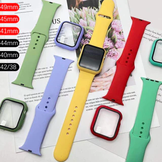 สายกระจกนิรภัยสำหรับ Apple Watch Ultra 3 2 49mm SE 3 2 Iwatch Series 11 10 9 8 7 6 3 5 4 46mm 41mm 38 40 42 44 45mm