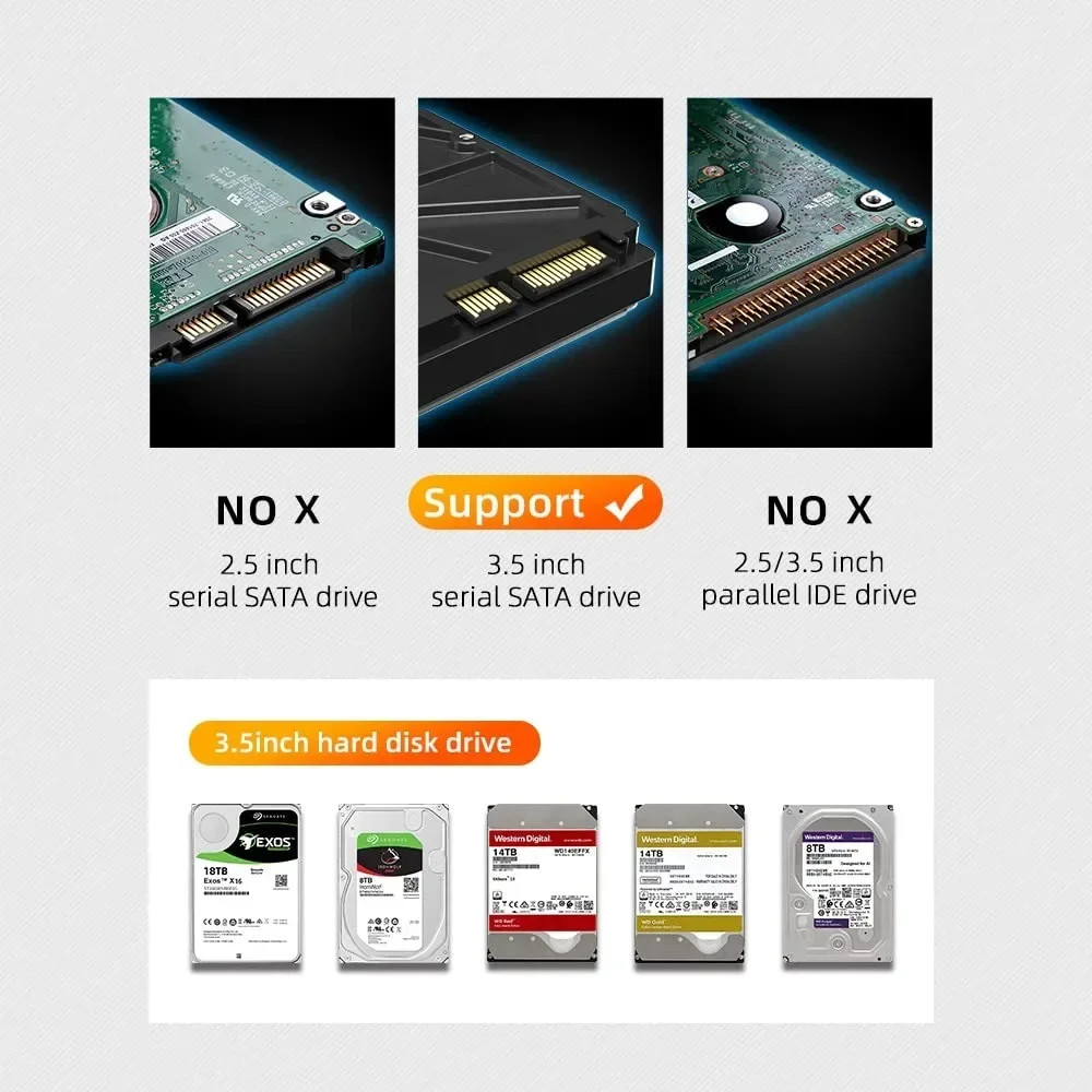 Maiwo 2 Bay Array Case 3.5 นิ้วเดสก์ท็อป Serial Hard Drive Box RAID Storage Expansion Mobile Mechanical Shell ฮาร์ดไดรฟ์ภายนอก