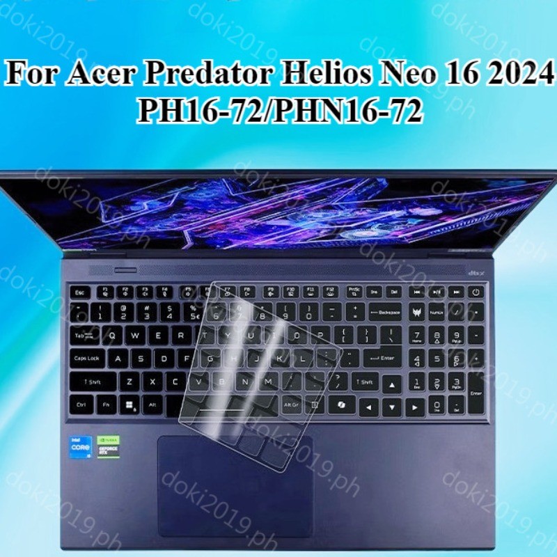 สําหรับ Acer Predator Helios Neo 16 2024 - i7 14700HX PH16-72 / Neo16 PHN16-72 16 นิ้วซิลิโคนแล็ปท็อปแป้นพิมพ์ผิว Protector