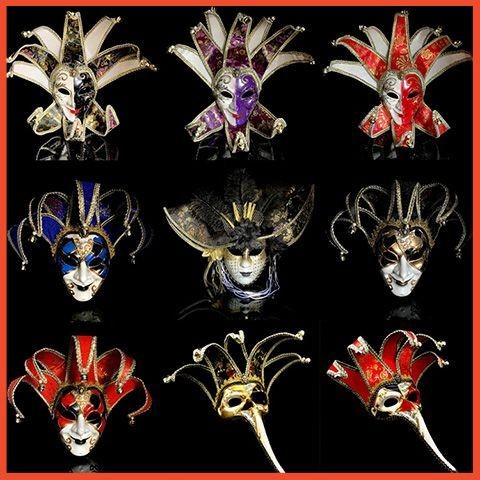 👻Halloween party mask วันฮาโลวีน หน้ากากศิลปะ พร็อพพร็อพงานพร็อพงานพร็อพ งานพร็อพดนตรีโบราณ หน้ากากเวนิส ย้อนยุค