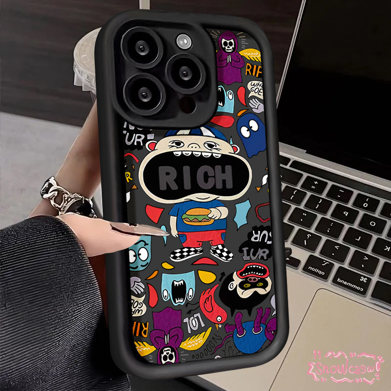 การ์ตูนกราฟฟิตีสร้างสรรค์ที่น เคสRedmi 12 10A 13C 12C 10 9A A1 9C 10C 9T 9 9C NFC Note 13 9 10 12 11 Pro 11s 10s POCO M3