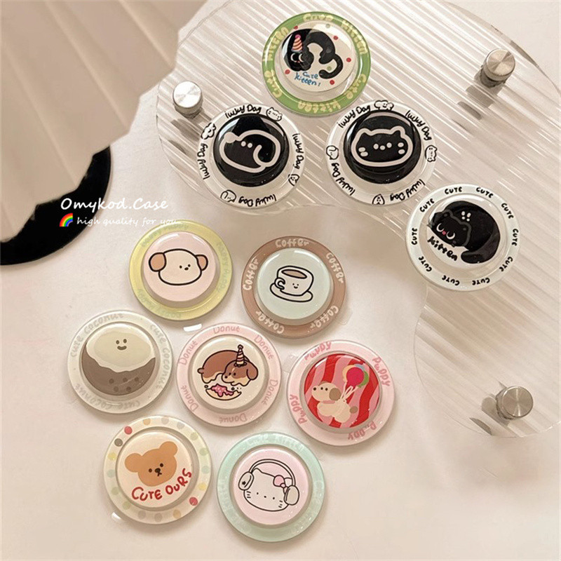 เคสโทรศัพท์แม่เหล็กทั้งหมด อิน สไตล์น่ารักรอบสุนัข,ลูกแมว,สัตว์ขนาดเล็กการ์ตูนหมุนแม่เหล็กดึงดูดฐานกับพิมพ์ถุงลมนิรภัยยึดสก์ท็อป สเกล ทน แหวนหัวเข็มขัด