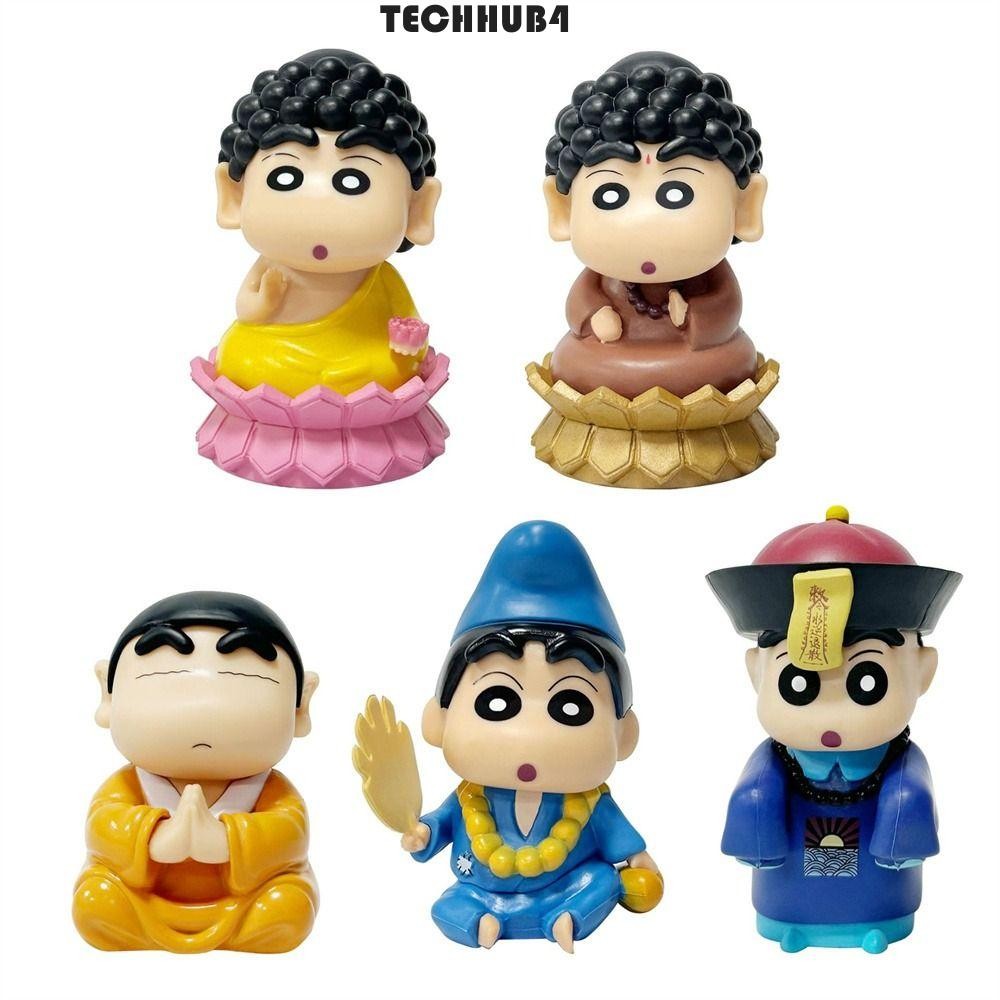 Techhub4 Crayon Shin-Chan รูป, Cos Lord Buddha PVC รูปปั้น Shinnosuke Nohara รูป, ของเล่นเด็กการ์ตูน 10 ซม.ของเล่นเครื่องประดับรถ