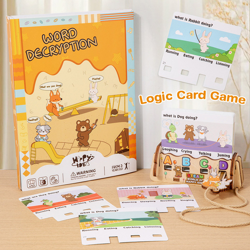 พร้อมส่ง Logic Card Game การ์ดการศึกษาสําหรับเด็กวัยหัดเดิน การเรียนภาษาอังกฤษ การฝึกสมอง ของเล่นเด็ก