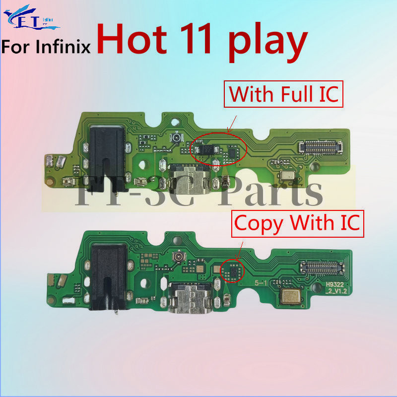 สําหรับ Infinix Hot 11 Play USB ชาร์จ Dock Charger พอร์ตปลั๊กหูฟังแจ็คเสียงไมโครโฟน MIC Flex Cable เปลี่ยน
